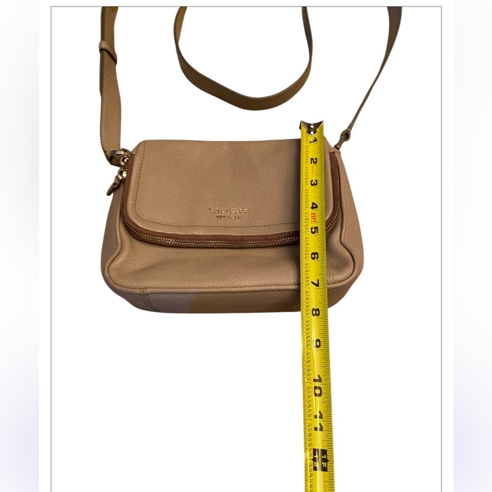 Kate Spade Tan Run Around Pebbled Leather Crossbody Bag - Picture 6 of 6